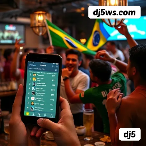 Aplicativo móvel dj5 para iOS e Android